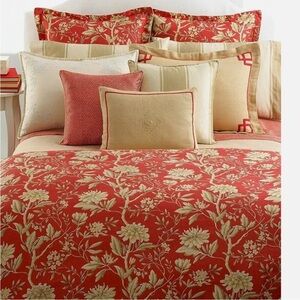 Ralph Lauren Comforter Villa Camelia Floral Coral Twin